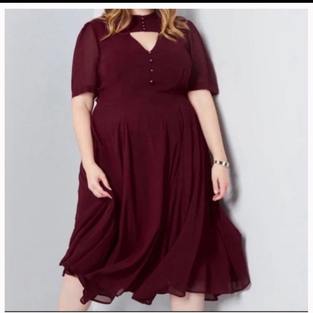 Modcloth Collectif Crimson Swing Size US 16